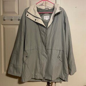 Womens Worthington Pale Green Windbreaker Vintage Jacket Size Large